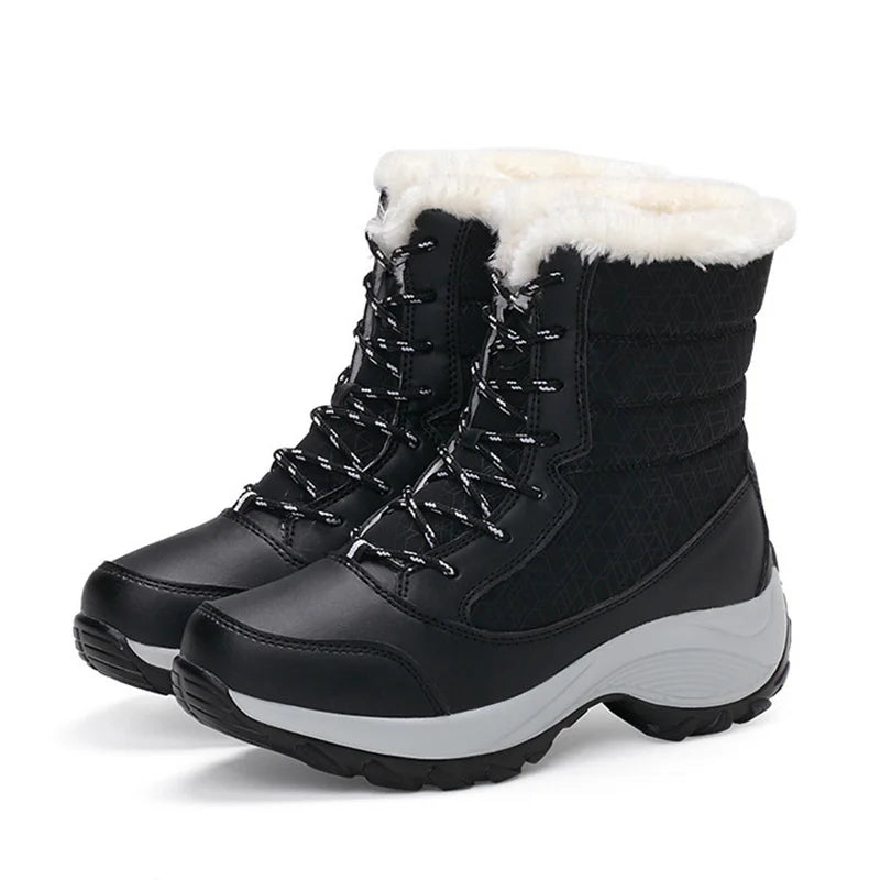 Après-ski Femme NILA – Bottes neige noires, chaudes et confortables